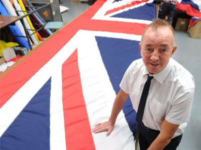 Albie, with a Union Flag